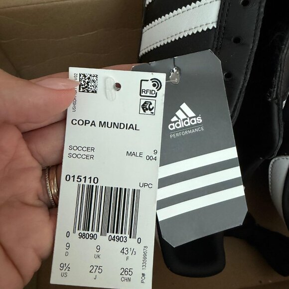 Original Adidas Copa Mundial Shoes for Men, Size 9,5 US - Black main image 6